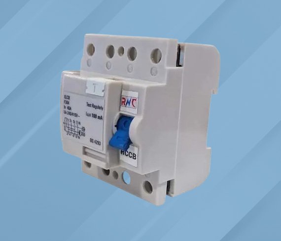RCCB 40 Amp. 100mA. 4 Pole